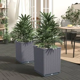 Pflanzgefäße 2 Stück dunkelgraues Polypropylen 30x30x37 cm von vidaXL, Töpfe und Pflanzgefäße - Ref: Foro24-364180, Preis: 52...
