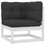9-piece garden furniture set with white pine wood cushions by vidaXL, Garden sets - Ref: Foro24-3076805, Price: 807,59 €, Dis...