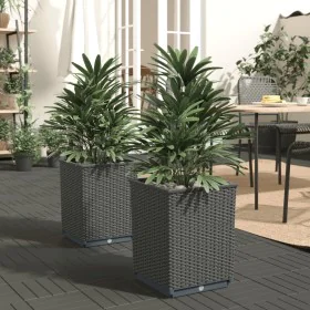 Planters 2 units black polypropylene 30x30x37 cm by vidaXL, Pots and planters - Ref: Foro24-364182, Price: 56,99 €, Discount: %