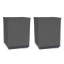Planters 2 units black polypropylene 30x30x37 cm by vidaXL, Pots and planters - Ref: Foro24-364182, Price: 56,99 €, Discount: %