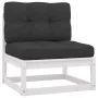 9-piece garden furniture set with white pine wood cushions by vidaXL, Garden sets - Ref: Foro24-3076805, Price: 807,59 €, Dis...