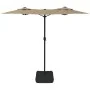 Double umbrella with taupe gray LED lights 316x240 cm by vidaXL, Umbrellas - Ref: Foro24-362972, Price: 149,59 €, Discount: %
