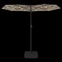 Double umbrella with taupe gray LED lights 316x240 cm by vidaXL, Umbrellas - Ref: Foro24-362972, Price: 149,59 €, Discount: %