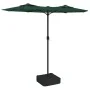 Double umbrella with green LED lights 316x240 cm by vidaXL, Umbrellas - Ref: Foro24-362970, Price: 168,20 €, Discount: %