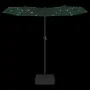 Double umbrella with green LED lights 316x240 cm by vidaXL, Umbrellas - Ref: Foro24-362970, Price: 168,20 €, Discount: %