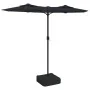 Double umbrella with black LED lights 316x240 cm by vidaXL, Umbrellas - Ref: Foro24-362975, Price: 175,39 €, Discount: %