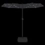 Double umbrella with black LED lights 316x240 cm by vidaXL, Umbrellas - Ref: Foro24-362975, Price: 175,39 €, Discount: %