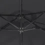 Double umbrella with black LED lights 316x240 cm by vidaXL, Umbrellas - Ref: Foro24-362975, Price: 175,39 €, Discount: %
