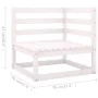 9-piece garden furniture set with white pine wood cushions by vidaXL, Garden sets - Ref: Foro24-3076805, Price: 807,59 €, Dis...