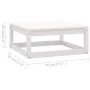 9-teiliges Gartenmöbel-Set mit Kissen aus weißem Kiefernholz von vidaXL, Gartensets - Ref: Foro24-3076805, Preis: 807,59 €, R...