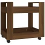 Carrito de escritorio contrachapada marrón roble 60x45x60 cm de vidaXL, Carros e islas - Ref: Foro24-816607, Precio: 43,35 €,...