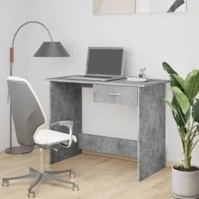Betongrauer Spanplattenschreibtisch 100x50x76 cm von vidaXL, Schreibtische - Ref: Foro24-800553, Preis: 61,75 €, Rabatt: %