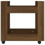 Carrito de escritorio contrachapada marrón roble 60x45x60 cm de vidaXL, Carros e islas - Ref: Foro24-816607, Precio: 43,35 €,...