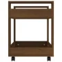 Carrito de escritorio contrachapada marrón roble 60x45x60 cm de vidaXL, Carros e islas - Ref: Foro24-816607, Precio: 43,35 €,...