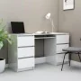 Schreibtisch aus glänzend weißem Sperrholz, 140 x 50 x 77 cm von vidaXL, Schreibtische - Ref: Foro24-800816, Preis: 218,55 €,...