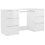 Schreibtisch aus glänzend weißem Sperrholz, 140 x 50 x 77 cm von vidaXL, Schreibtische - Ref: Foro24-800816, Preis: 218,55 €,...