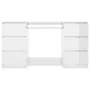 Schreibtisch aus glänzend weißem Sperrholz, 140 x 50 x 77 cm von vidaXL, Schreibtische - Ref: Foro24-800816, Preis: 218,55 €,...