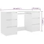 Schreibtisch aus glänzend weißem Sperrholz, 140 x 50 x 77 cm von vidaXL, Schreibtische - Ref: Foro24-800816, Preis: 218,55 €,...