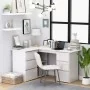 Glossy white plywood corner desk 145x100x76 cm by vidaXL, Desks - Ref: Foro24-801095, Price: 247,83 €, Discount: %