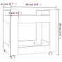 Carrito de escritorio contrachapada marrón roble 60x45x60 cm de vidaXL, Carros e islas - Ref: Foro24-816607, Precio: 43,35 €,...