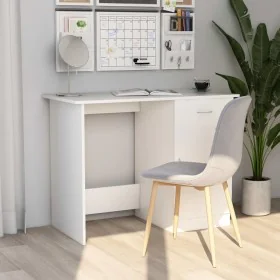Weißer Sperrholzschreibtisch 100x50x76 cm von vidaXL, Schreibtische - Ref: Foro24-801080, Preis: 85,90 €, Rabatt: %