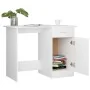 Weißer Sperrholzschreibtisch 100x50x76 cm von vidaXL, Schreibtische - Ref: Foro24-801080, Preis: 85,90 €, Rabatt: %