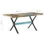 Recycled solid wood dining table 160x80x76 cm by vidaXL, Kitchen and dining tables - Ref: Foro24-321609, Price: 245,39 €, Dis...