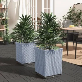 Planters 2 units light gray polypropylene 30x30x37 cm by vidaXL, Pots and planters - Ref: Foro24-364181, Price: 55,33 €, Disc...