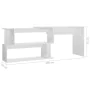 Eckschreibtisch aus glänzend weißem Sperrholz, 200 x 50 x 76 cm von vidaXL, Schreibtische - Ref: Foro24-801104, Preis: 130,51...