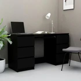 Escritorio de madera contrachapada negro 140x50x77 cm de vidaXL, Escritorios - Ref: Foro24-800811, Precio: 179,06 €, Descuent...
