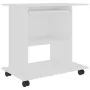 Weißer Computertisch aus Sperrholz, 80 x 50 x 75 cm von vidaXL, Schreibtische - Ref: Foro24-802894, Preis: 77,69 €, Rabatt: %