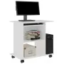 Weißer Computertisch aus Sperrholz, 80 x 50 x 75 cm von vidaXL, Schreibtische - Ref: Foro24-802894, Preis: 77,69 €, Rabatt: %