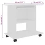 Weißer Computertisch aus Sperrholz, 80 x 50 x 75 cm von vidaXL, Schreibtische - Ref: Foro24-802894, Preis: 77,69 €, Rabatt: %