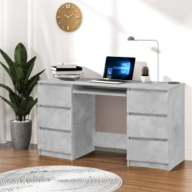 Schreibtisch aus grauem Sperrholz, 140 x 50 x 77 cm von vidaXL, Schreibtische - Ref: Foro24-800814, Preis: 168,20 €, Rabatt: %