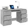 Schreibtisch aus grauem Sperrholz, 140 x 50 x 77 cm von vidaXL, Schreibtische - Ref: Foro24-800814, Preis: 168,20 €, Rabatt: %