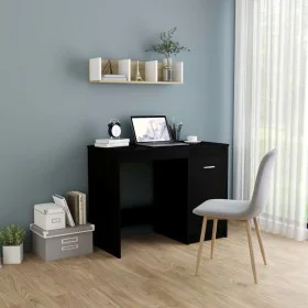 Escritorio de madera contrachapada negro 100x50x76 cm de vidaXL, Escritorios - Ref: Foro24-801797, Precio: 84,31 €, Descuento: %