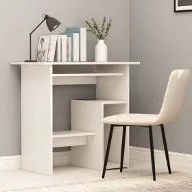 Weißer Sperrholzschreibtisch 80x45x74 cm von vidaXL, Schreibtische - Ref: Foro24-801364, Preis: 69,48 €, Rabatt: %
