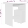 White plywood desk 80x45x74 cm by vidaXL, Desks - Ref: Foro24-801364, Price: 70,85 €, Discount: %
