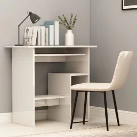 Schreibtisch aus glänzend weißem Sperrholz, 80 x 45 x 74 cm von vidaXL, Schreibtische - Ref: Foro24-801370, Preis: 68,56 €, R...