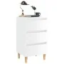 Nachttisch mit glänzend weißen Massivholzbeinen 40x35x69 cm von vidaXL, Nachttische - Ref: Foro24-805899, Preis: 61,52 €, Rab...