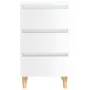 Nightstand with glossy white solid wood legs 40x35x69 cm by vidaXL, Nightstands - Ref: Foro24-805899, Price: 61,52 €, Discoun...
