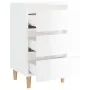Nachttisch mit glänzend weißen Massivholzbeinen 40x35x69 cm von vidaXL, Nachttische - Ref: Foro24-805899, Preis: 61,52 €, Rab...