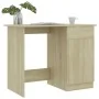 Schreibtisch aus Sonoma-Eichensperrholz, 100 x 50 x 76 cm von vidaXL, Schreibtische - Ref: Foro24-801083, Preis: 89,02 €, Rab...