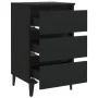 Mesitas noche con patas metal 2 uds negro 40x35x69 cm de vidaXL, Mesitas de noche - Ref: Foro24-805908, Precio: 130,30 €, Des...