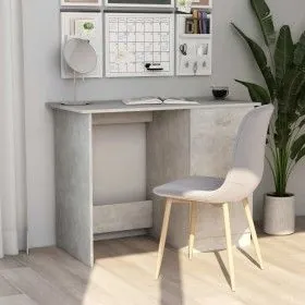 Escritorio de madera contrachapada gris hormigón 100x50x76 cm de vidaXL, Escritorios - Ref: Foro24-801084, Precio: 77,96 €, D...