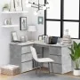 Corner plywood desk in gray concrete 145x100x76 cm by vidaXL, Desks - Ref: Foro24-801093, Price: 183,88 €, Discount: %