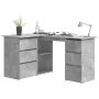 Eckschreibtisch aus grauem Beton-Sperrholz 145x100x76 cm von vidaXL, Schreibtische - Ref: Foro24-801093, Preis: 180,70 €, Rab...