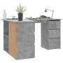 Eckschreibtisch aus grauem Beton-Sperrholz 145x100x76 cm von vidaXL, Schreibtische - Ref: Foro24-801093, Preis: 180,70 €, Rab...