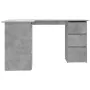 Eckschreibtisch aus grauem Beton-Sperrholz 145x100x76 cm von vidaXL, Schreibtische - Ref: Foro24-801093, Preis: 180,70 €, Rab...