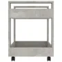 Carrito de escritorio contrachapada gris hormigón 60x45x60 cm de vidaXL, Carros e islas - Ref: Foro24-816604, Precio: 43,41 €...